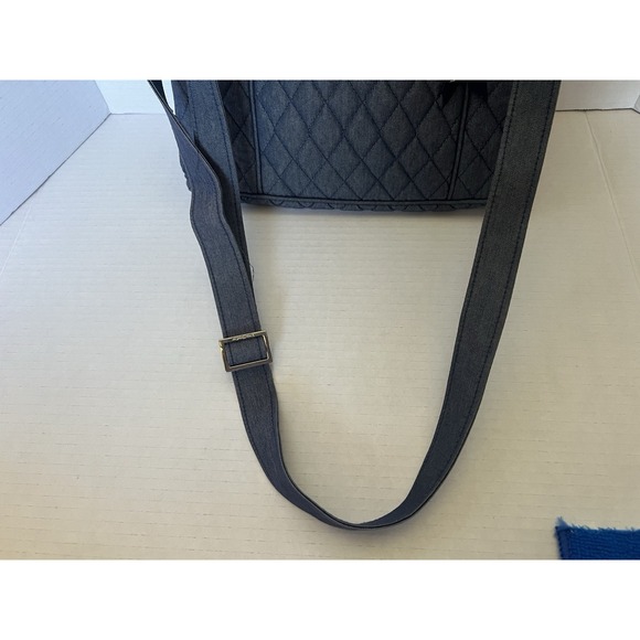 vera bradley hipster crossbody purse in navy blue/ denim - Picture 6 of 16